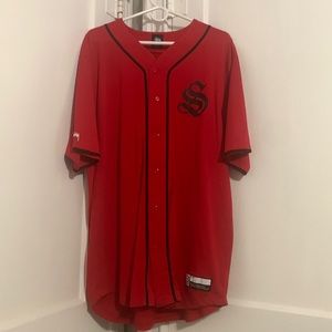 Stussy baseball shirts.